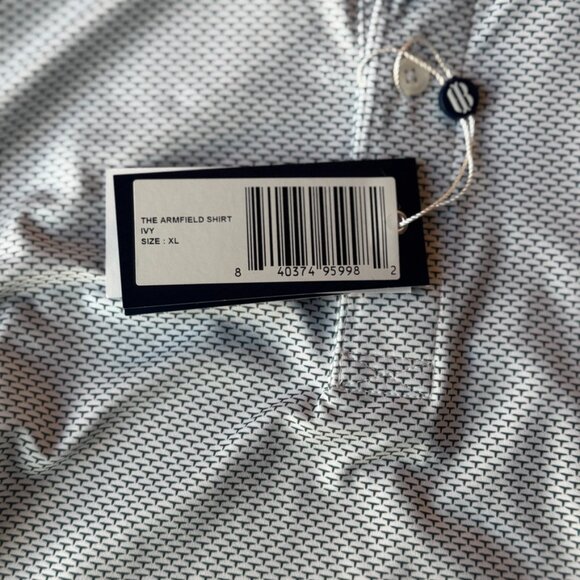 NWT Holderness & Bourne Armfield Performance Polo – Light Blue Print, Men’s XL - Picture 4 of 5